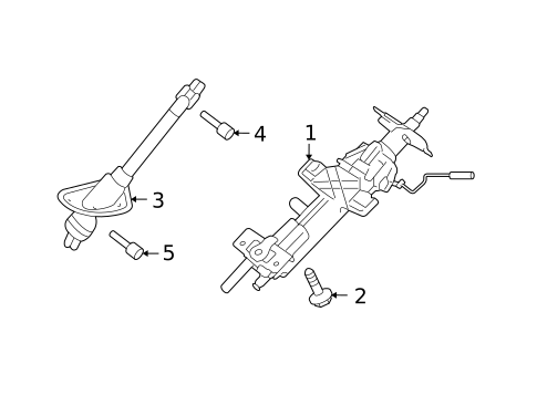 Steering Column Assembly for 2009 Hyundai Sonata #0