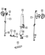 Rear Inner Seat Belt, Left