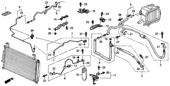 A/C Hoses - Pipes (1) for 1999 Acura Integra #1