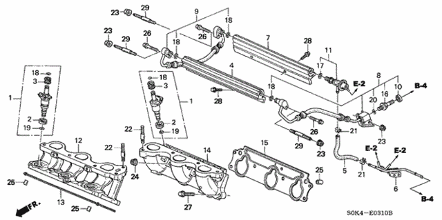 Fuel Injector ('99) for 1999 Acura TL #0