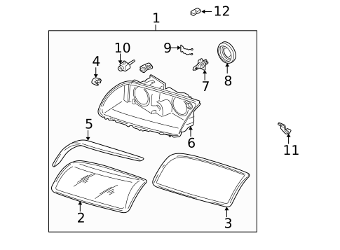 Headlamp Components for 2006 Volvo S80 #1