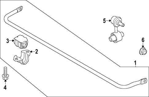 Stabilizer Bar & Components for 2023 Kia Niro EV #1