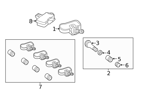 Tire Pressure Monitor Components for 2019 Mercedes-Benz SLC43 AMG #0