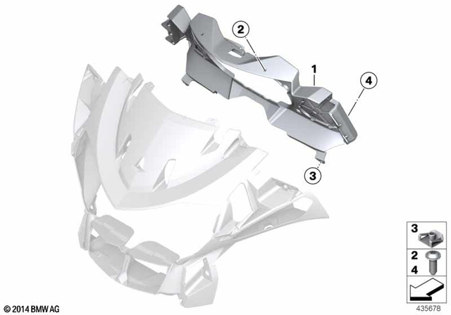 46637711707 - Frame and Mounting Parts: Instrument Cover -  for BMW-Motorrad Image image