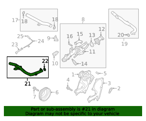 25460-3L250 - High-Quality Engine Coolant Pipe for 2018-2021 Genesis ...