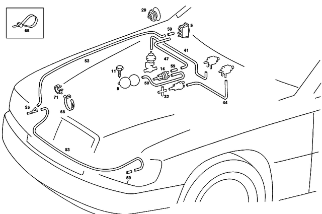 1248000673 - Vacuum System: Switch for Mercedes-Benz Image image