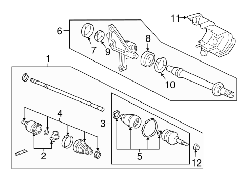 thumbnail interactive-video image 1 of Honda Accord Axle Replacement 2008-2012 Honda Accord Coupe 3.5L OEM Front A/T CV Transmission CV Joints & Parts For Honda Accord 1 of 9