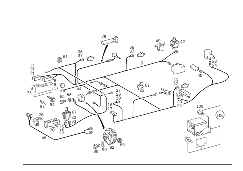 Burglary Alarm System and Infrared Closing System for 1993 Mercedes-Benz 500E #0