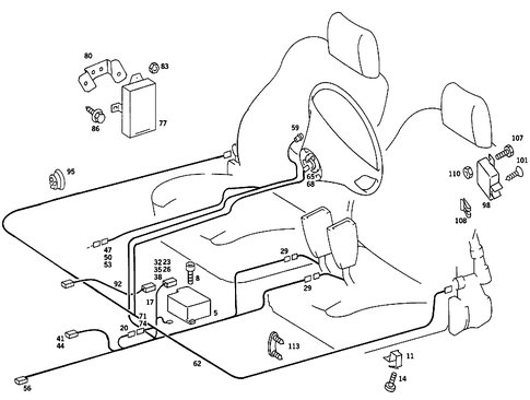 Belt Tensioner and Airbag for 1987 Mercedes-Benz 190E #0