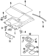 K20468030A06 - Body: Headliner for Kia: Sephia Image