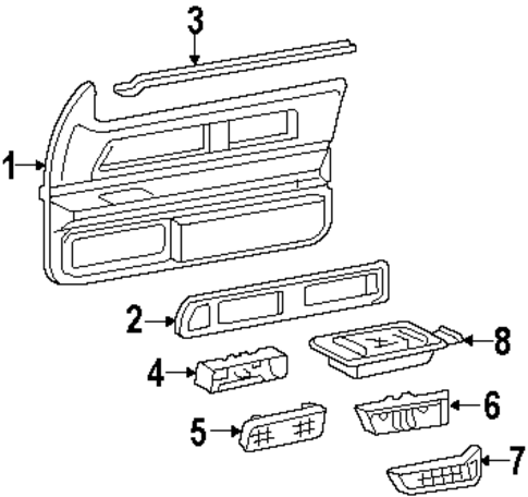 Interior Trim - Door for 1991 Buick Riviera #0