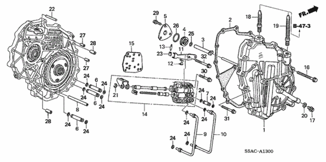 CVT Right Side Cover (CVT) for 2005 Honda Civic #0