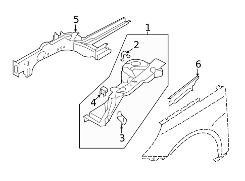 Structural Components & Rails for 2012 Hyundai Sonata #0