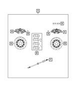 68250186AA - : Disc Brake Caliper Assembly, Left for Mopar Image