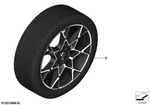 36115A8E0B9 - : Tpm Wheel With Tire Set Summer Jet Black for BMW Image