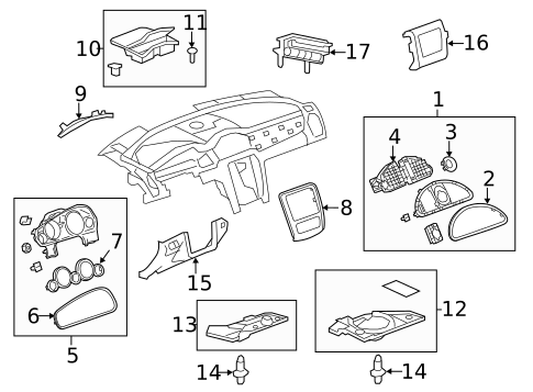 Instrument Panel Components for 2017 Buick Enclave #0