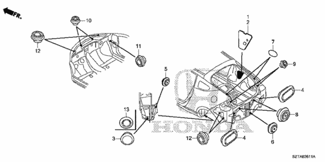 Grommet (RR.) for 2016 Honda CR-Z #0