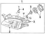 F4BZ13008C - Electrical: Headlamp Assembly for Ford: Aspire Image