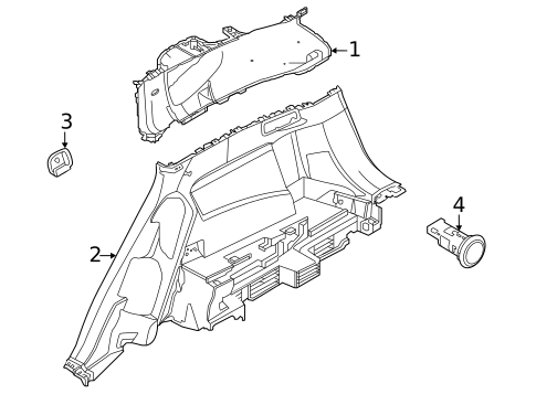 Interior Trim - Quarter Panels for 2021 Nissan Rogue #0