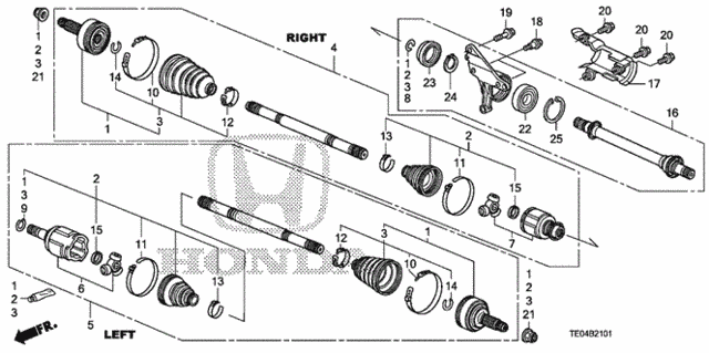 Driveshaft - Half Shaft (V6) (MT) for 2011 Honda Accord #0