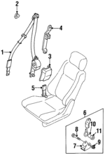 8971981630 - Electrical: Shoulder Belt for Acura: SLX Image