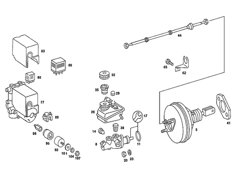 Brake Booster for 1991 Mercedes-Benz 190E #0