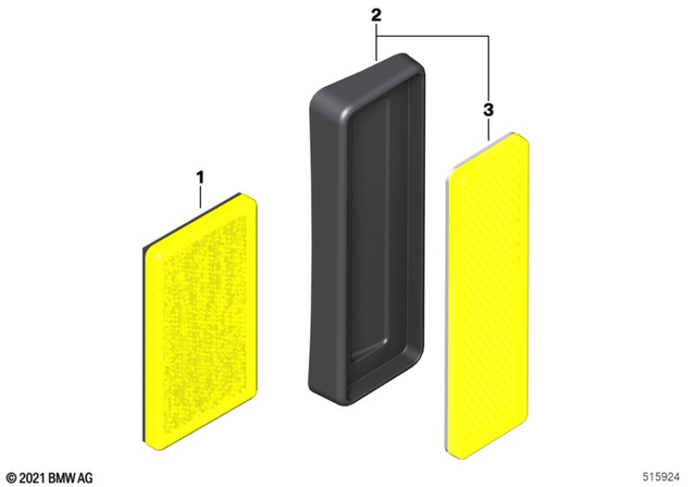 46542300134 - Lights: Rear Reflector Yellow -  for BMW-Motorrad Image