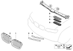 51137124824 - : Grille, Air Inlet Right for BMW Image