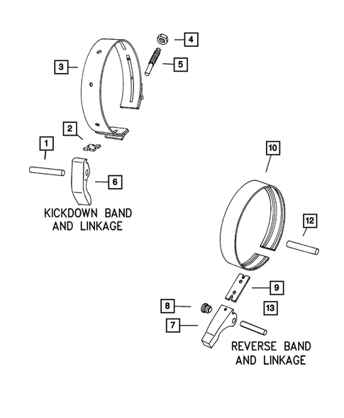 Bands, Reverse and Kickdown for 2001 Dodge Caravan #0