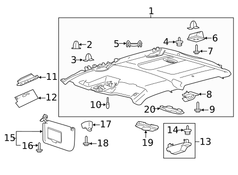 Interior Trim - Cab for 2020 Ford F-250 Super Duty #6