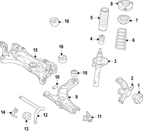 Front Suspension for 2015 Volkswagen Jetta #2