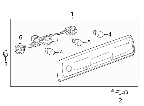 High Mounted Stop Lamp for 2019 Chevrolet Colorado #0