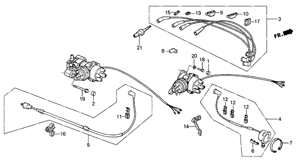 High Tension Cord for 1987 Honda Civic #0