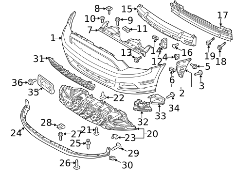 Bumper & Components - Front for 2013 Ford Mustang #0