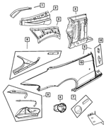 4814831AB - Body Sheet Metal Except Doors: Fuel Filler Door Reinforcement for Mopar Image