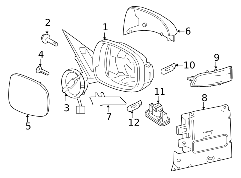 Outside Mirrors for 2017 Jaguar XF #1
