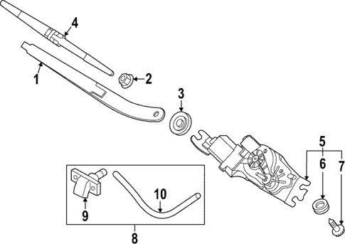 Wiper & Washer Components for 2025 Kia Sportage #1