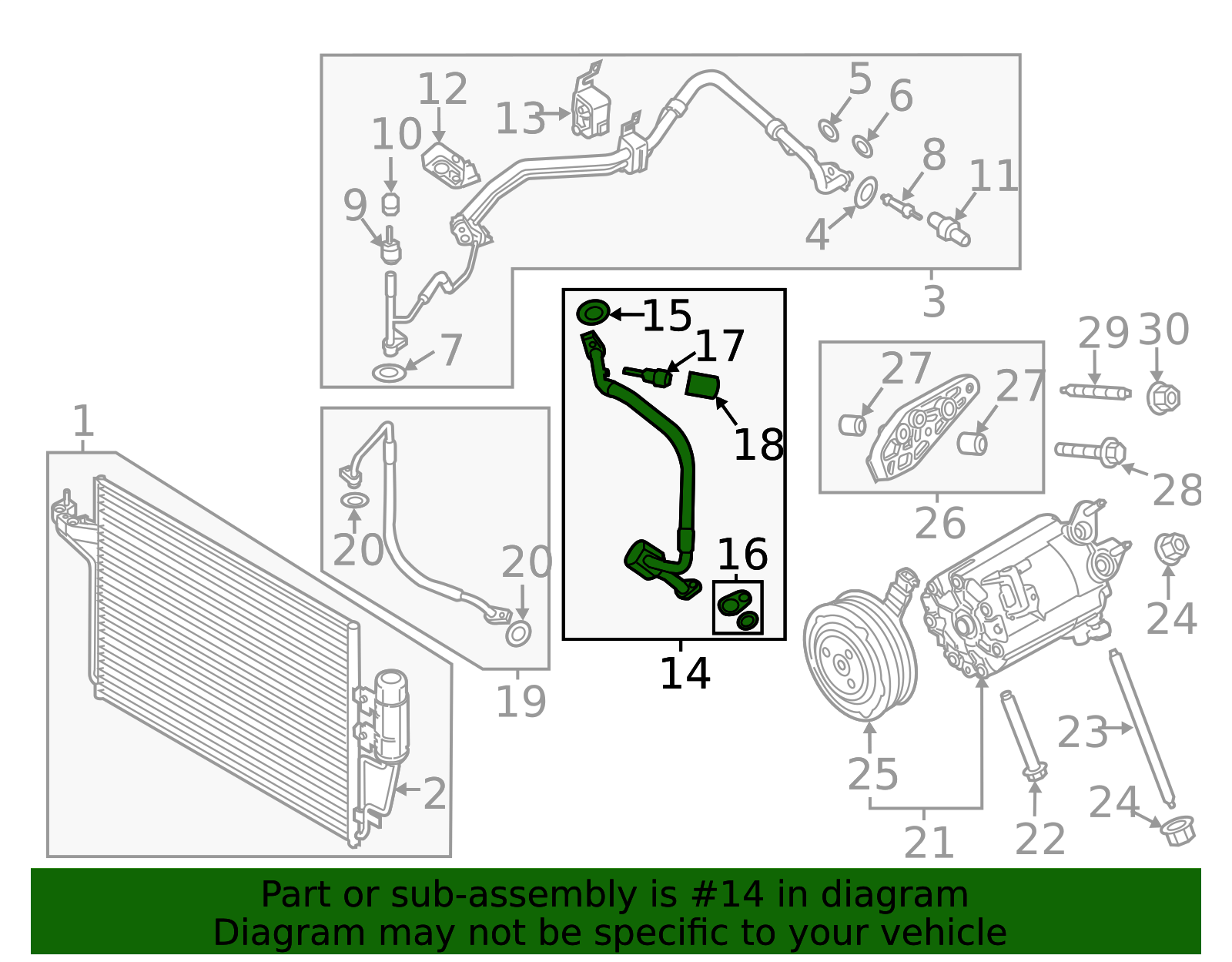 Motorcraft YF37264 Tubo Assemblaggio Refrigerante A/C - Ricambio Originale Specifico Per Veicolo - 4