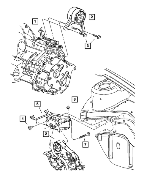 Engine Mounting for 2005 Dodge Neon #7