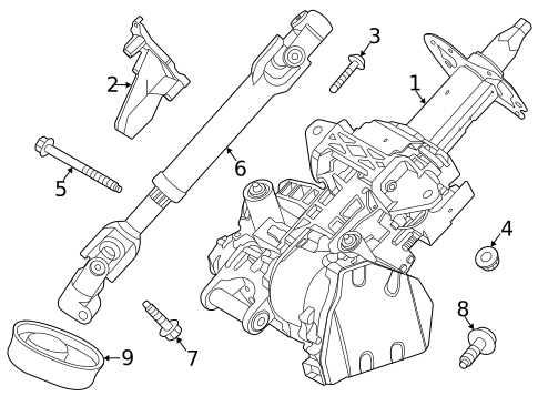 Steering Column Assembly for 2025 Lincoln Corsair #0