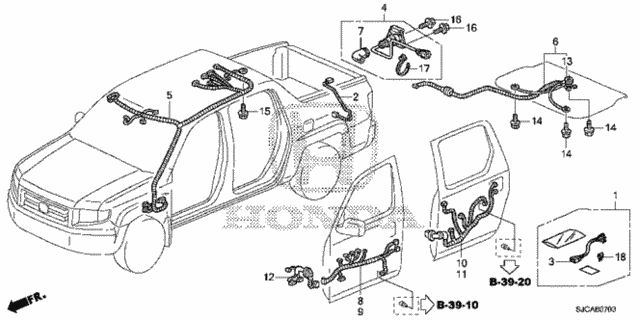 Wire Harness (4) for 2014 Honda Ridgeline #0
