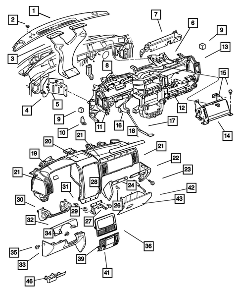Instrument Panel for 2003 Jeep Grand Cherokee #0