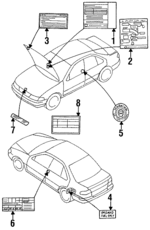 148054M210 - : Emission Label for Nissan: 200SX, Sentra Image