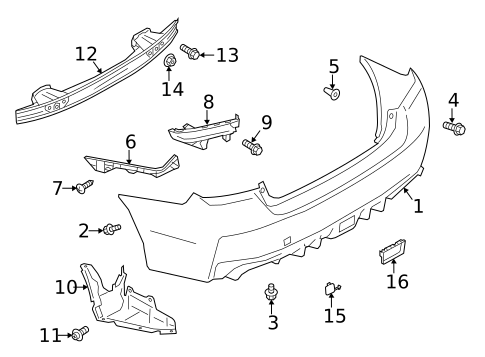 Bumper & Components - Rear for 2021 Subaru WRX STI #0