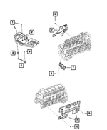 5017782AA - Engine 6.7L Cummins (Diesel): Clip-on Nut, Mounting for Mopar Image