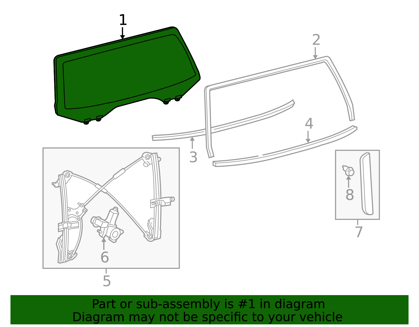 68150-0C050 - Lift Gate Glass | Nucar Toyota Parts