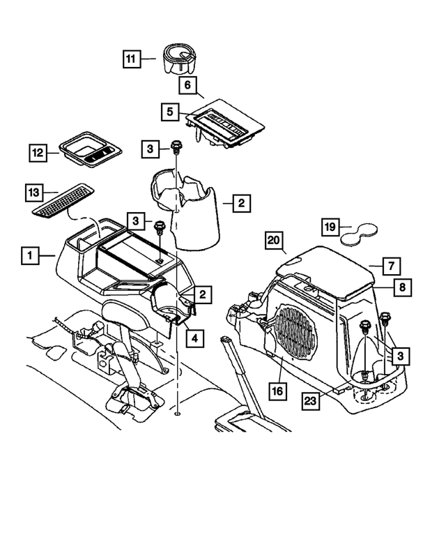 5HJ98ZJ3AB - : Console Cupholder for Mopar Image
