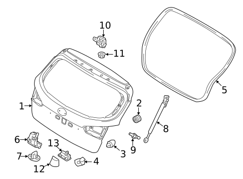 Tailgate for 2017 Kia Forte5 #0