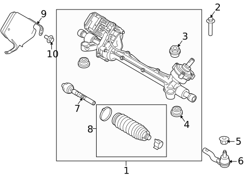 Steering Gear & Linkage for 2012 Lincoln MKS #0