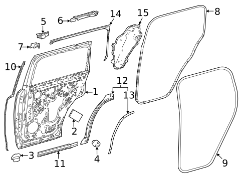 Door & Components for 2023 Lexus LX600 #2